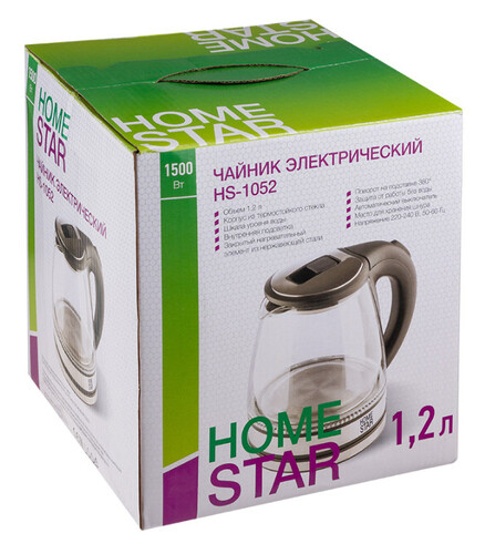Купить Электрочайник Homestar HS-1052 черный  9062637. Характеристики, отзывы и цены в Донецке