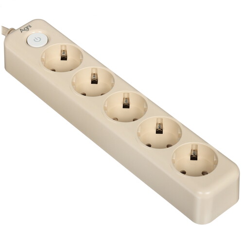 Купить Сетевой фильтр AGNI TP-FD5E бежевый  9289328. Характеристики, отзывы и цены в Донецке