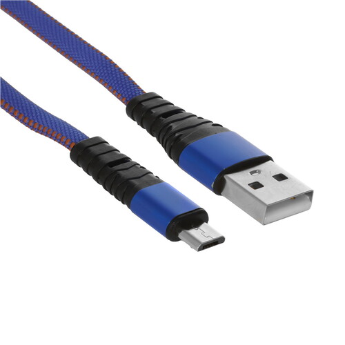 Купить Кабель плоский REXANT micro USB - USB 2.0 Type-A синий 1 м  5479548. Характеристики, отзывы и цены в Донецке