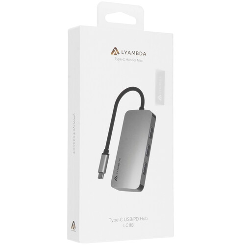 Купить USB-разветвитель Lyambda Slim Aluminum LC118  5471176. Характеристики, отзывы и цены в Донецке
