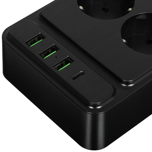 Купить Сетевой фильтр AGNI TP-FS4U4E-PD черный  9289282. Характеристики, отзывы и цены в Донецке