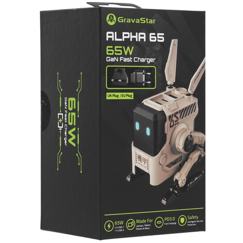 Купить Сетевое зарядное устройство Gravastar Alpha65 белый  9278230. Характеристики, отзывы и цены в Донецке