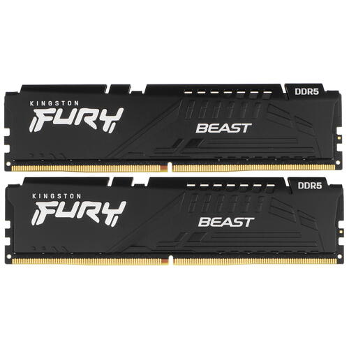 Купить Оперативная память Kingston Fury Beast Black AMD [KF556C36BBEK2-64] 64 ГБ  5093299. Характеристики, отзывы и цены в Донецке