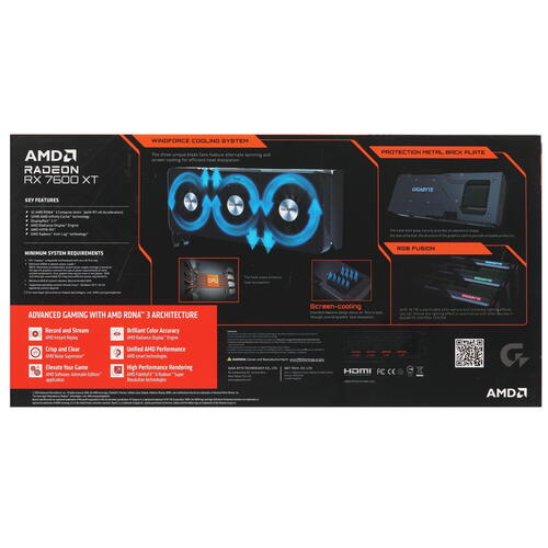 Купить Видеокарта GIGABYTE AMD Radeon RX 7600 XT GAMING OC [GV-R76XTGAMING OC-16GD]  5449198. Характеристики, отзывы и цены в Донецке