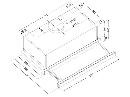 Купить Вытяжка телескопическая Evelux TEL 60 B черный/черный  9905539. Характеристики, отзывы и цены в Донецке