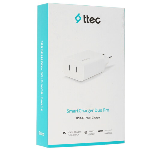 Купить Сетевое зарядное устройство TTEC SmartCharger Duo PD белый  9202671. Характеристики, отзывы и цены в Донецке