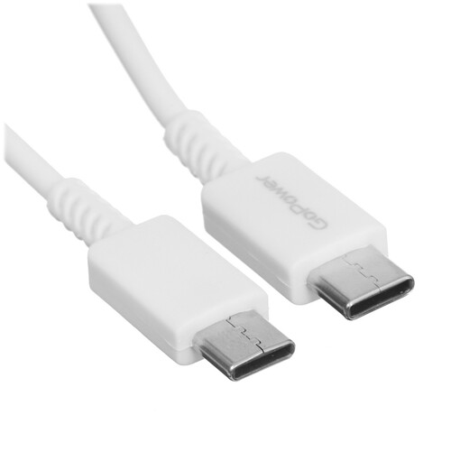 Купить Кабель круглый GoPower USB Type-C - USB Type-C белый 1 м  5479687. Характеристики, отзывы и цены в Донецке