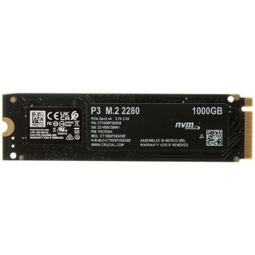 Купить 1000 ГБ M.2 NVMe накопитель Crucial P3 [CT1000P3SSD8]  5413541. Характеристики, отзывы и цены в Донецке