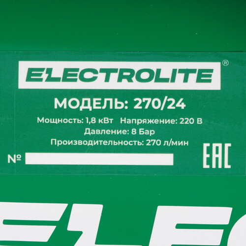 Купить Компрессор поршневой масляный Electrolite 270/24  9259088. Характеристики, отзывы и цены в Донецке