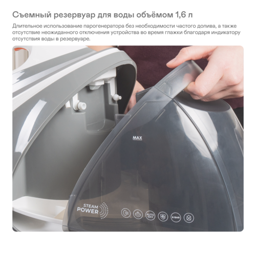 Купить Парогенератор Garlyn GST-10 Pro белый  9221239. Характеристики, отзывы и цены в Донецке