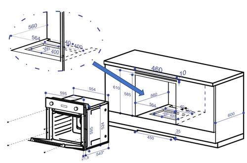 Купить Газовый духовой шкаф MAUNFELD EOGC604S  8191042. Характеристики, отзывы и цены в Донецке