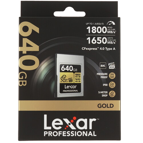 Купить Карта памяти Lexar Professional GOLD CFexpress Card Type A 640 ГБ [LCAGOLD640G-RNENG]  9262230. Характеристики, отзывы и цены в Донецке