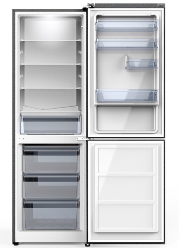 Купить Холодильник с морозильником   WILLMARK RF-415DCGT серый  9193430. Характеристики, отзывы и цены в Донецке