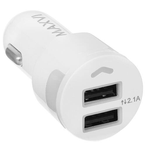 Купить Автомобильное ЗУ Maxvi CCM-212 Plus T белый  5366928. Характеристики, отзывы и цены в Донецке