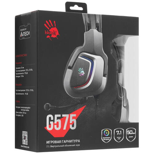 Купить Проводные наушники A4Tech Bloody G575 серый 2021  5001811. Характеристики, отзывы и цены в Донецке