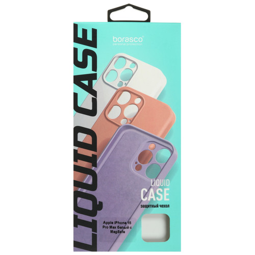 Купить Накладка  BoraSCO Liquid Case для Apple iPhone 15 Pro Max белый  5601735. Характеристики, отзывы и цены в Донецке