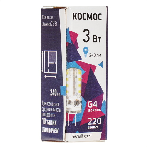 Купить Лампа светодиодная Космос LksmLED3wJCG4220v45  5464031. Характеристики, отзывы и цены в Донецке