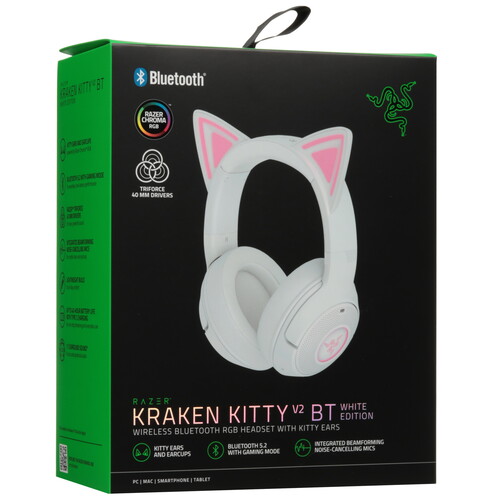 Купить Беспроводные наушники Razer Kraken Kitty V2 BT белый 2023  5619574. Характеристики, отзывы и цены в Донецке