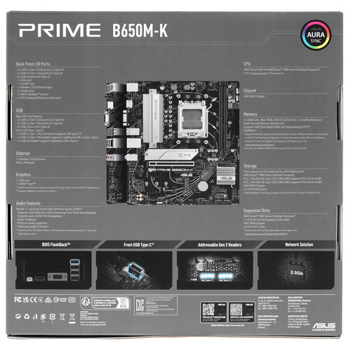 Купить Материнская плата ASUS PRIME B650M-K  5425564. Характеристики, отзывы и цены в Донецке