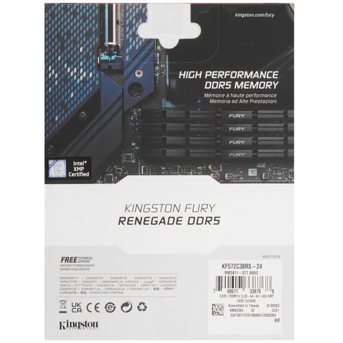 Купить Оперативная память Kingston FURY Renegade Silver [KF572C38RS-24] 24 ГБ  5436240. Характеристики, отзывы и цены в Донецке