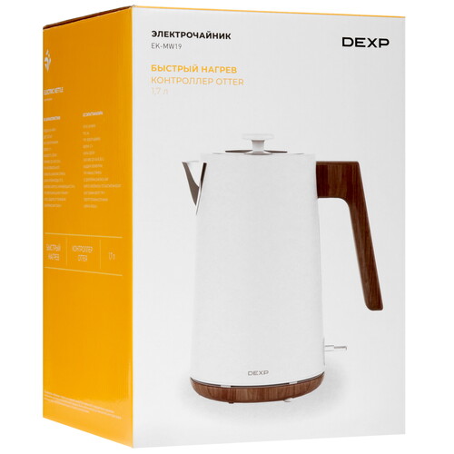 Купить Электрочайник DEXP EK-MW19 белый  9041457. Характеристики, отзывы и цены в Донецке