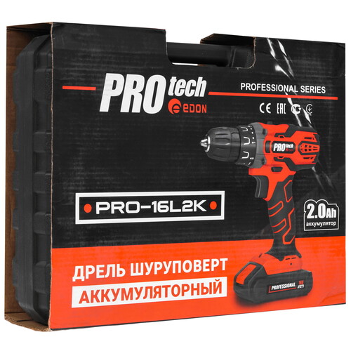 Купить Дрель-шуруповерт EDON PROtech PRO-16L2K  9296406. Характеристики, отзывы и цены в Донецке