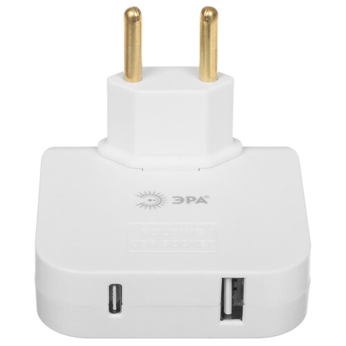 Купить Разветвитель ЭРА SPF-2-FL-USBC белый  9290230. Характеристики, отзывы и цены в Донецке