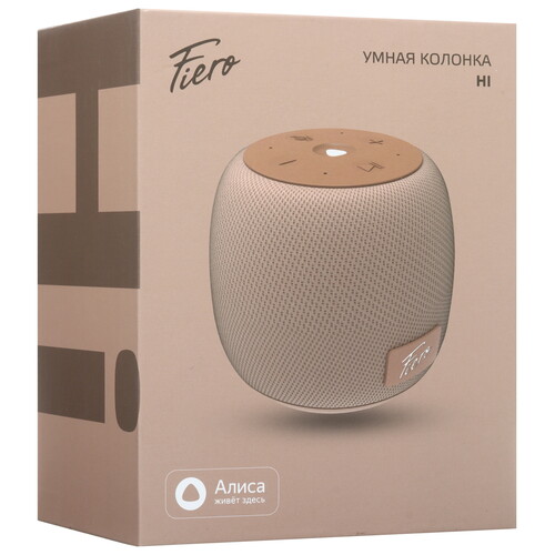 Купить Умная колонка Fiero Hi коричневый  5424512. Характеристики, отзывы и цены в Донецке