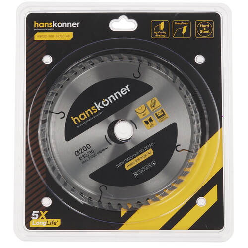 Купить Диск пильный Hanskonner H9022-200-32/30-48  9112773. Характеристики, отзывы и цены в Донецке