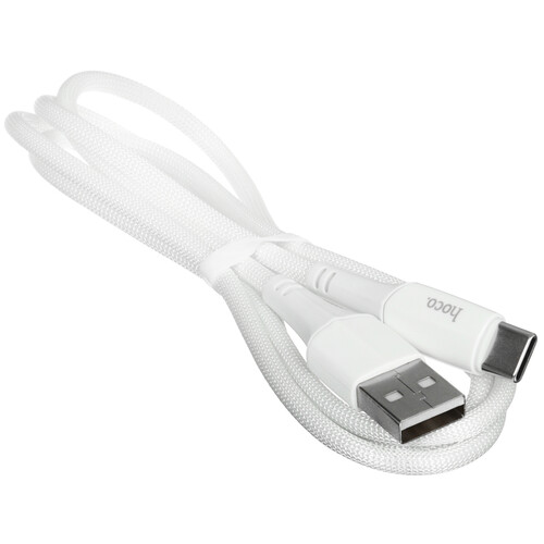 Купить Кабель круглый Hoco USB Type-C - USB 2.0 Type-A белый 1 м  9238226. Характеристики, отзывы и цены в Донецке