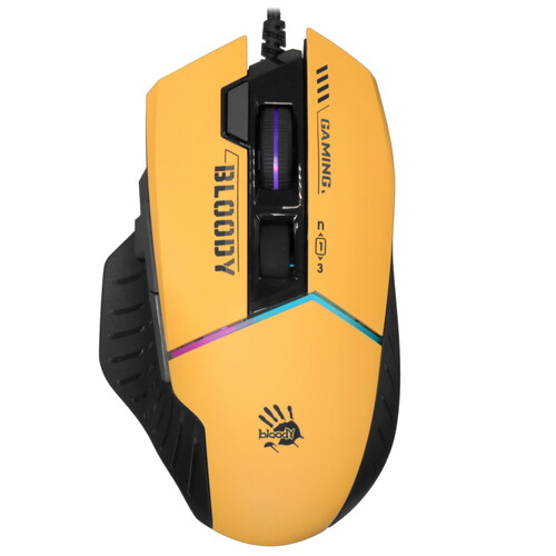Купить Мышь проводная A4Tech Bloody W95 Max Sports  желтый  9280318. Характеристики, отзывы и цены в Донецке