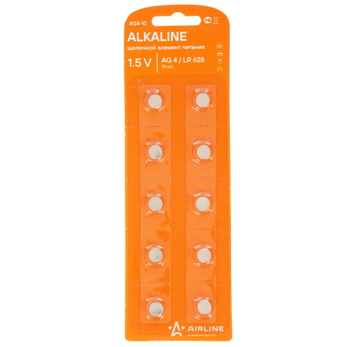 Купить Батарейка Airline LR66 (AG4/G4/LR626/377A/177)  9106270. Характеристики, отзывы и цены в Донецке