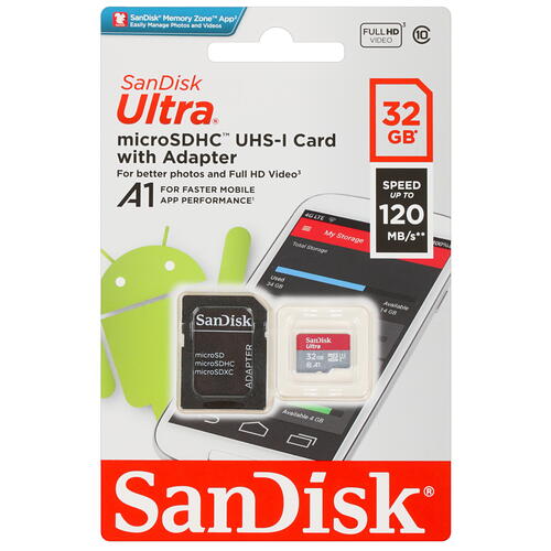 Купить Карта памяти SanDisk Ultra microSDHC 32 ГБ [SDSQUA4-032G-GN6MA]  4754727. Характеристики, отзывы и цены в Донецке