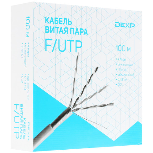 Купить Витая пара DEXP TPFUTP100G  1133431. Характеристики, отзывы и цены в Донецке
