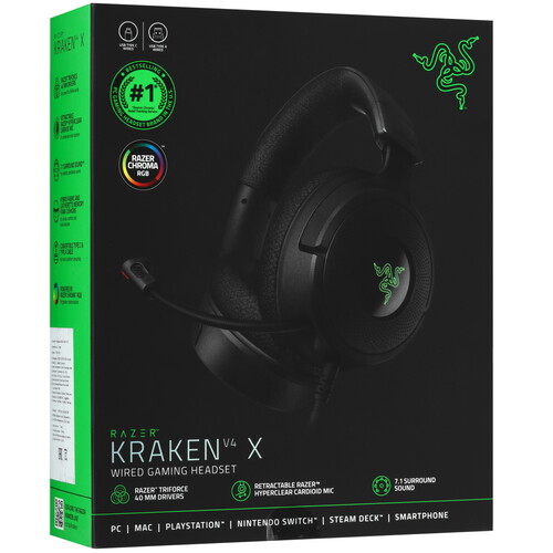 Купить Проводные наушники Razer Kraken V4 X черный 2024  5483362. Характеристики, отзывы и цены в Донецке