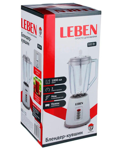 Купить Блендер стационарный LEBEN 269-005 белый  5071365. Характеристики, отзывы и цены в Донецке