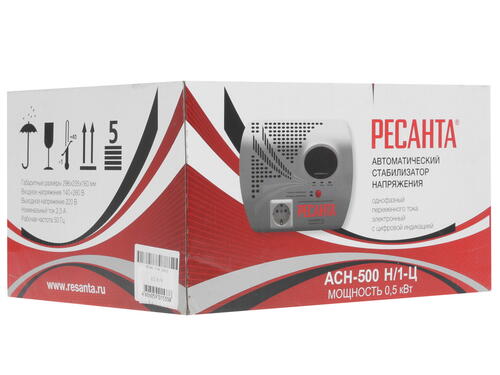 Купить Стабилизатор напряжения Ресанта АСН-500 Н/1-Ц  7901339. Характеристики, отзывы и цены в Донецке