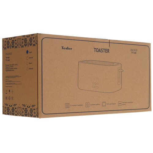Купить Тостер TESLER TT-140 серый  9057394. Характеристики, отзывы и цены в Донецке