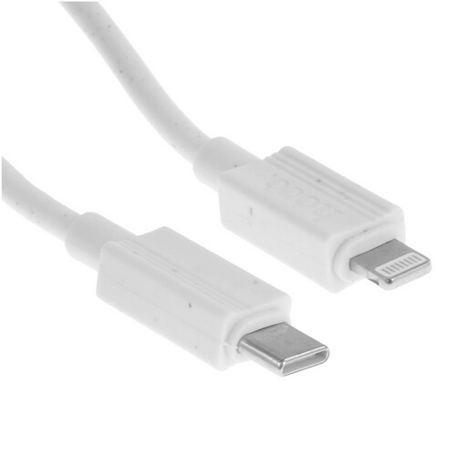 Купить Кабель круглый Hoco Lightning 8-pin - USB Type-C белый 1 м  9244447. Характеристики, отзывы и цены в Донецке