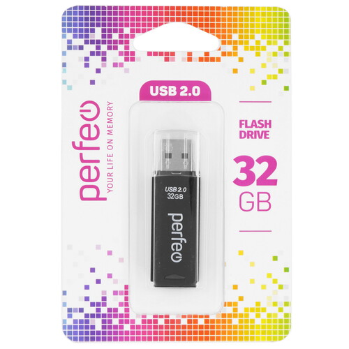 Купить Память USB Flash 32 ГБ Perfeo C06 [PF-C06B032]  9209312. Характеристики, отзывы и цены в Донецке