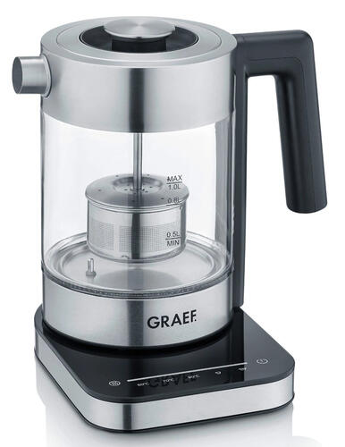 Купить Электрочайник Graef WK 350 серебристый  9045610. Характеристики, отзывы и цены в Донецке