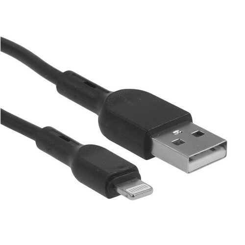 Купить Кабель круглый BoraSCO Lightning 8-pin - USB 2.0 Type-A черный 1 м  5614078. Характеристики, отзывы и цены в Донецке
