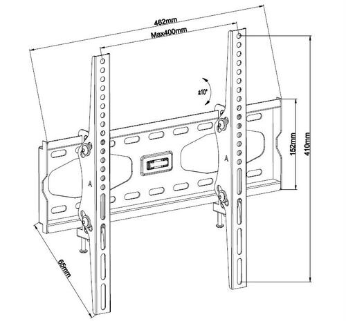 Купить Кронштейн для ТВ Kromax Star-44 черный  6732551. Характеристики, отзывы и цены в Донецке