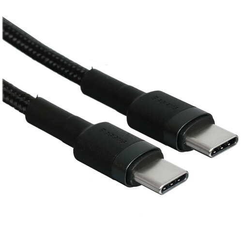 Купить Кабель круглый Baseus USB Type-C - USB Type-C черный 1 м  9167115. Характеристики, отзывы и цены в Донецке