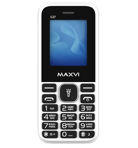 Купить Сотовый телефон Maxvi C27 белый/черный  9940872. Характеристики, отзывы и цены в Донецке