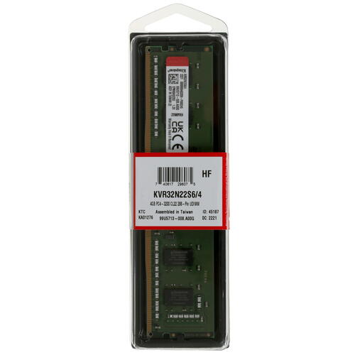 Купить Оперативная память Kingston ValueRAM [KVR32N22S6/4] 4 ГБ  5053515. Характеристики, отзывы и цены в Донецке