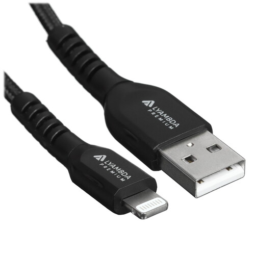 Купить Кабель круглый Lyambda Lightning 8-pin MFI - USB 2.0 Type-A черный 1 м  5497283. Характеристики, отзывы и цены в Донецке