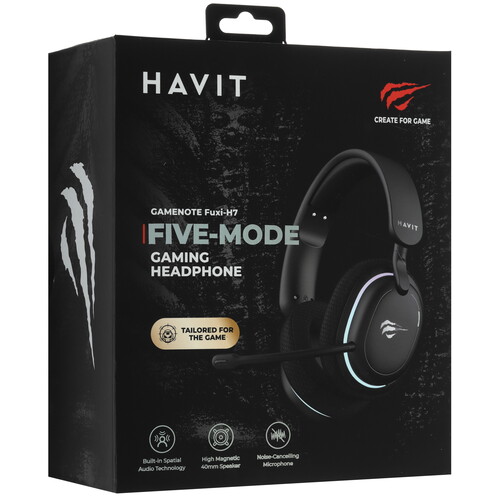 Купить Беспроводные/проводные наушники HAVIT FUXI-H7 черный 2025  9271078. Характеристики, отзывы и цены в Донецке