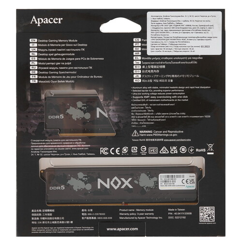 Купить Оперативная память Apacer NOX  5429847. Характеристики, отзывы и цены в Донецке