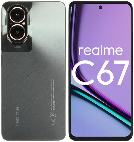 Купить 6.72" Смартфон realme C67 128 ГБ черный  5443629. Характеристики, отзывы и цены в Донецке
